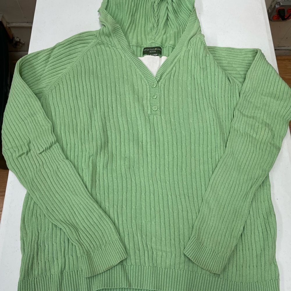 Mountain Lake Petite Hooded Long Sleeve Sweater